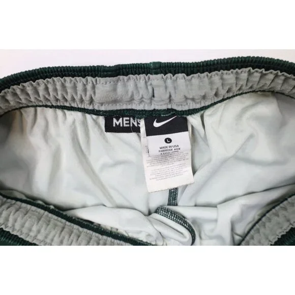 Nike Mens L Team Issued Michigan State University Basketball Shorts Green USA